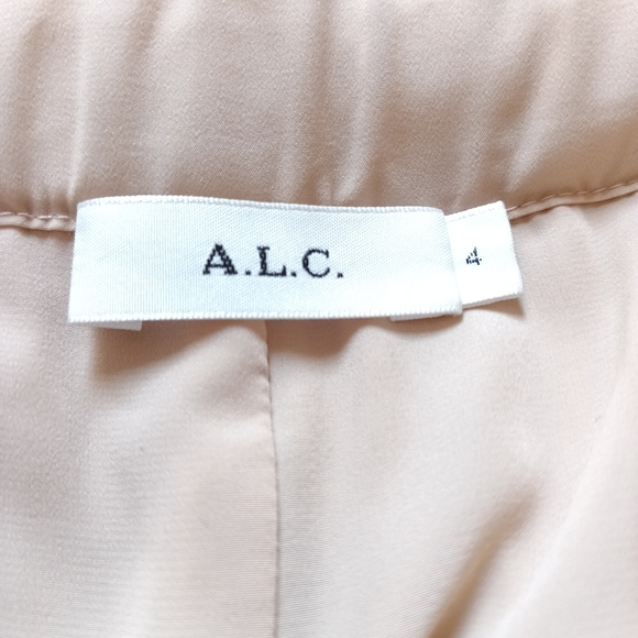 A.L.C.Donovan Pleated Wide-Leg Pants Size 4 in Cream Tan - Picture 5 of 8